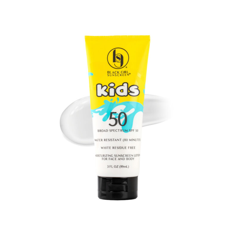 Black woman with radiant melanin-rich skin wearing Black Girl Sunscreen® – no white cast SPF 30