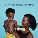 Black Girl Sunscreen® worn on deep to medium melanin-rich skin tones – no white cast guaranteed
