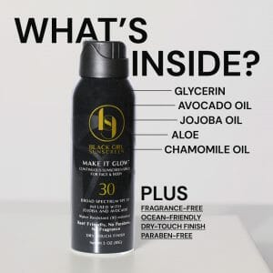 black girl sunscreen ingredients - make it glow