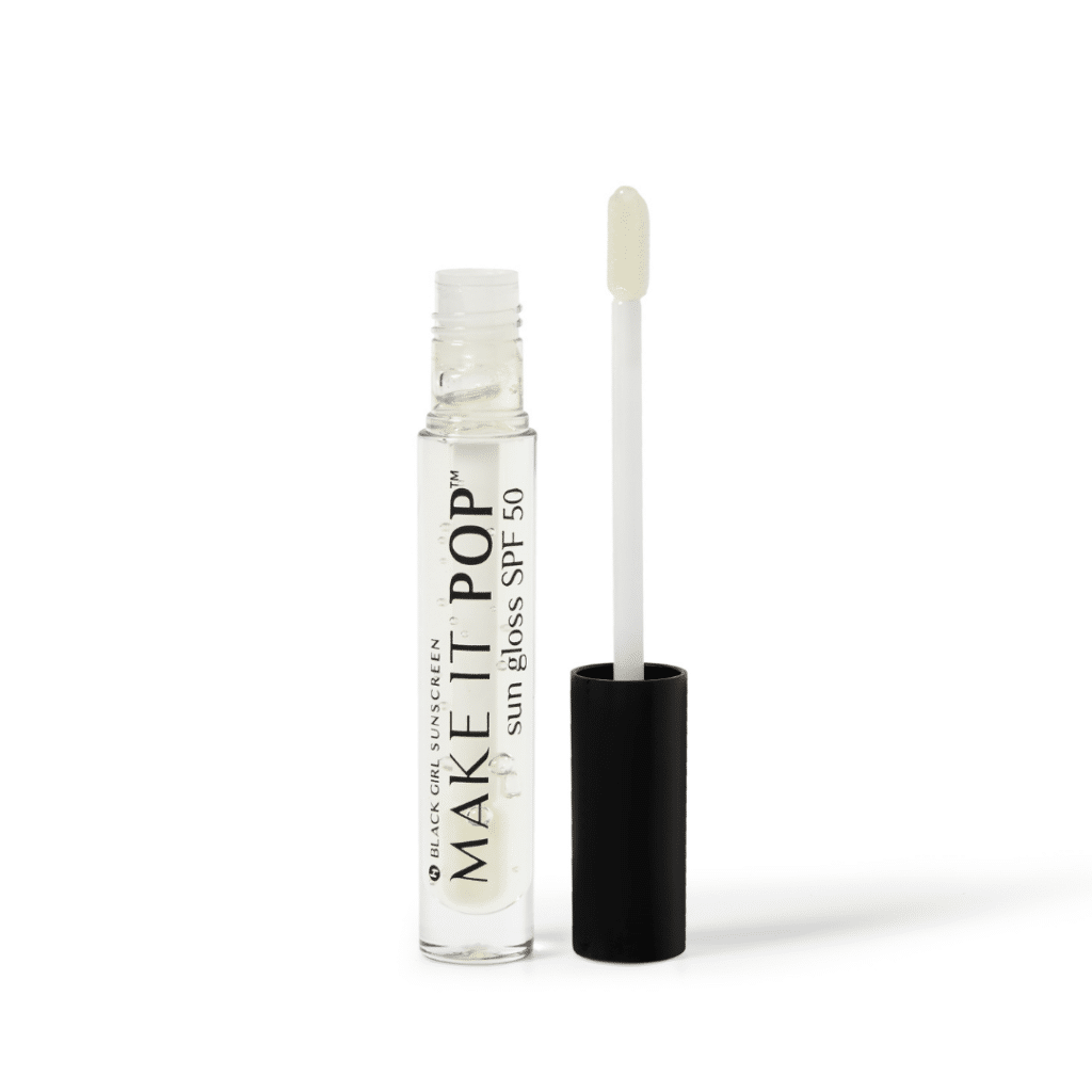 Make It Pop Sungloss tube — SPF 50 lip gloss for dark skin tones