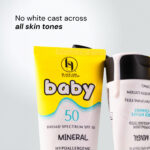 BGS Vanilla Crème SPF 30 worn on deep to medium melanin-rich skin – no white cast proof