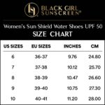 Sun Shield UPF 50 water shoes lifestyle — Black woman beach sun protection